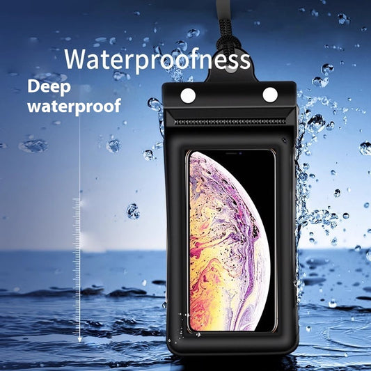 Inflatable Floating Touch Screen Mobile Phone Waterproof Bag Three Layers
